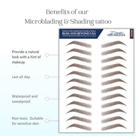 Bliss and Beyond USA eyebrow tattoo waterproof sticker in use