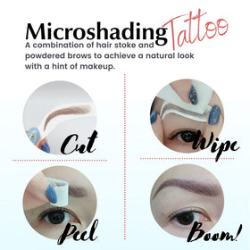 Bliss and Beyond USA Waterproof Eyebrow Tattoo Stickers application process step