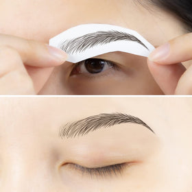 Bliss and Beyond USA Waterproof Eyebrow Tattoo Stickers close-up of dark brown shade
