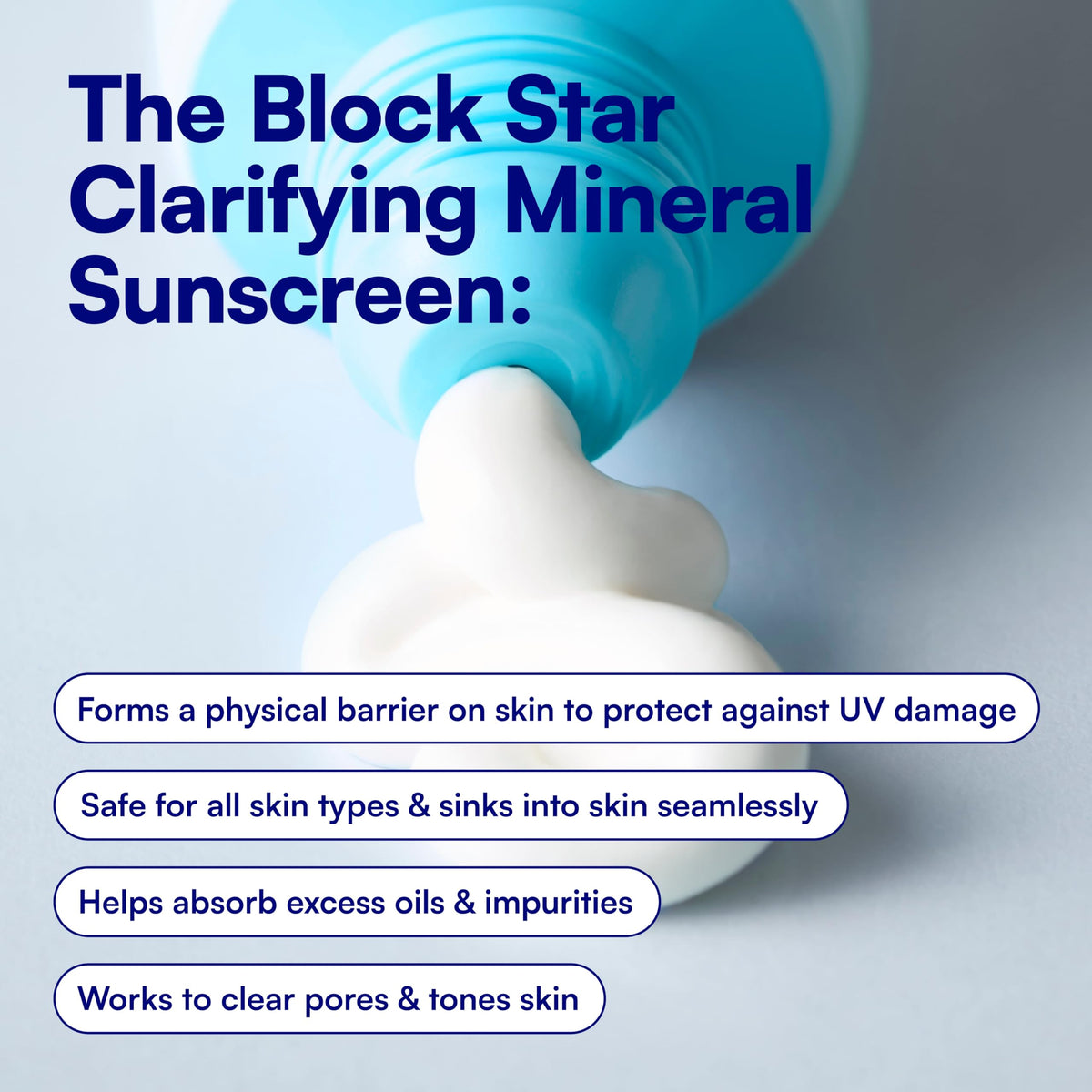 Bliss Block Star Clarifying Mineral Sunscreen SPF 30 texture on skin