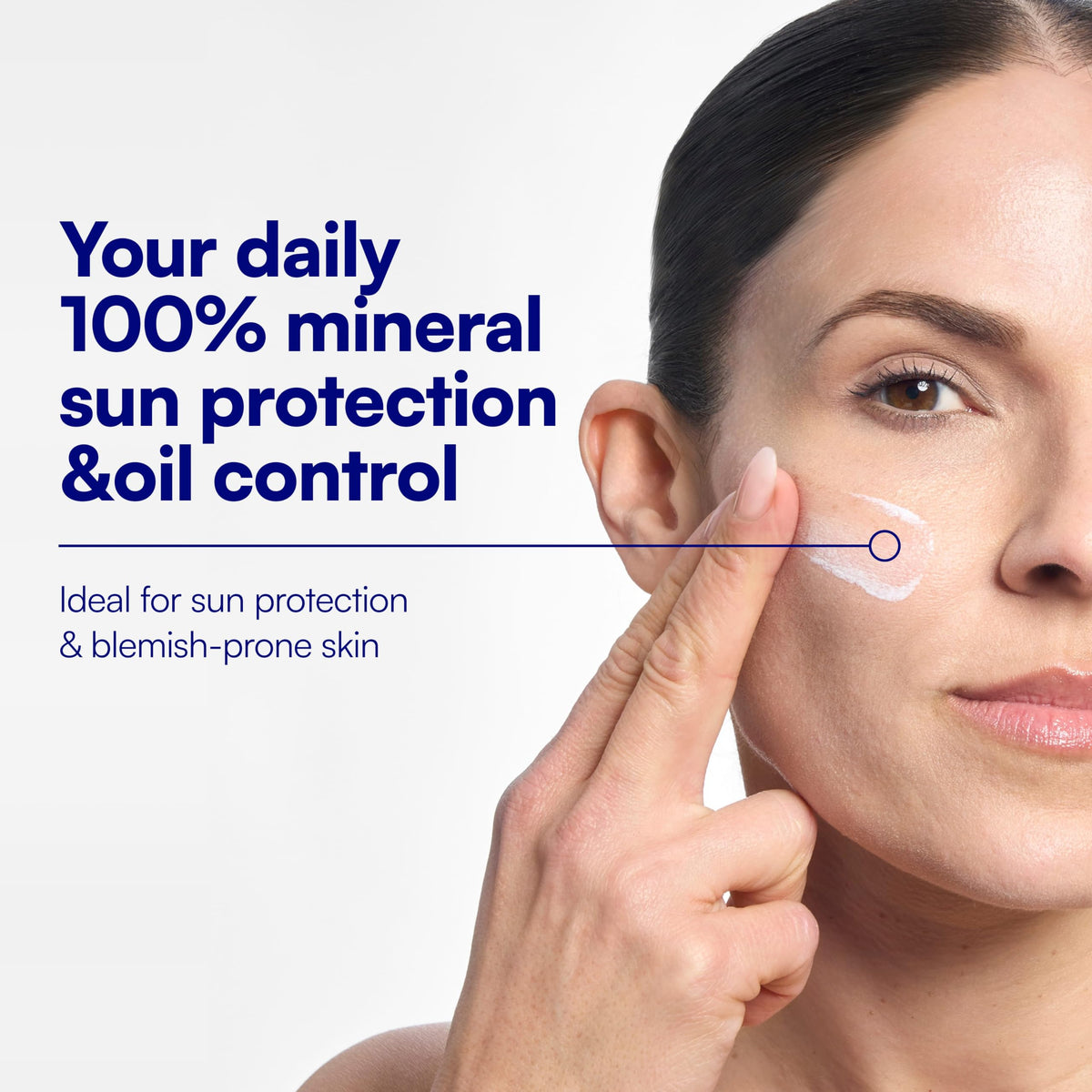 Bliss Block Star Clarifying Mineral Sunscreen SPF 30 with makeup