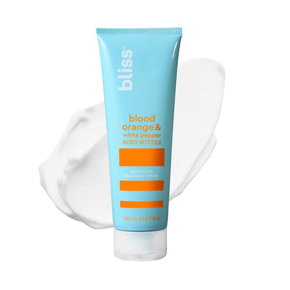 Bliss Blood Orange Body Butter 6.7 Oz front view with packaging