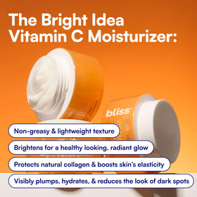 Bliss Bright Idea Vitamin C Brightening Face Moisturizer application on skin
