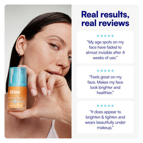 Bliss Bright Idea Vitamin C Brightening Face Serum application on hand