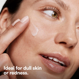 Bliss Bright Idea Vitamin C Brightening Face Serum with citrus background