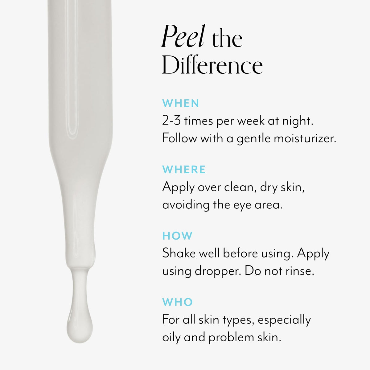 Bliss Clear Genius Clarifying Overnight Liquid Peel application on hand