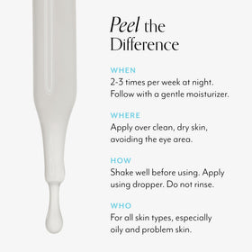 Bliss Clear Genius Clarifying Overnight Liquid Peel application on hand