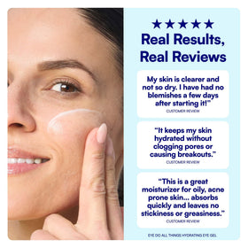 Bliss Clear Genius Gel Face Moisturizer application on clean skin