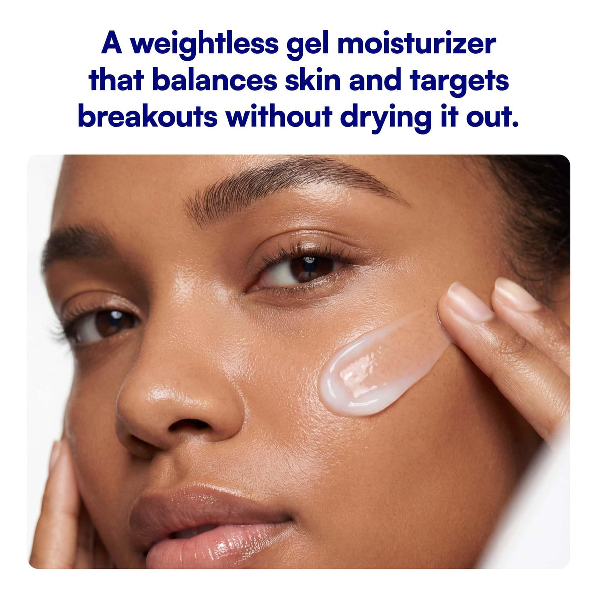 Bliss Clear Genius Gel Face Moisturizer side view with packaging