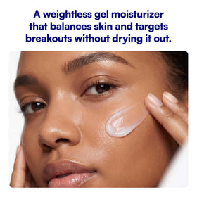 Bliss Clear Genius Gel Face Moisturizer side view with packaging