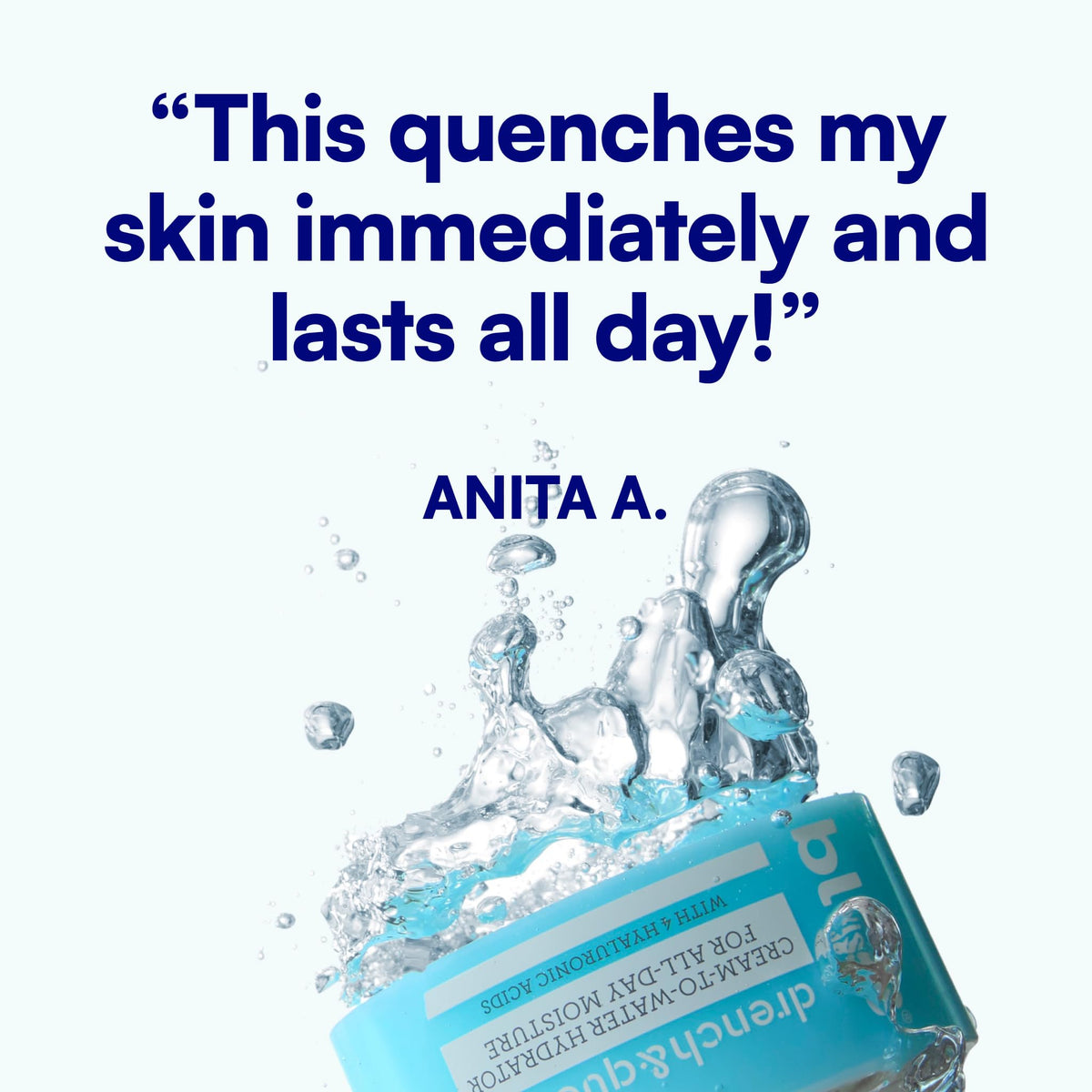 Bliss Drench & Quench moisturizer with water droplets