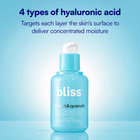 Bliss Drench & Quench Serum bottle with dropper