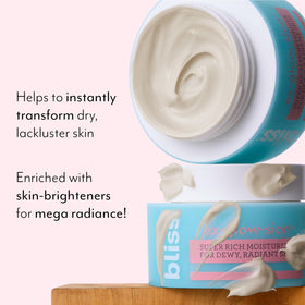 Bliss Ex-glow-sion moisturizer texture close-up
