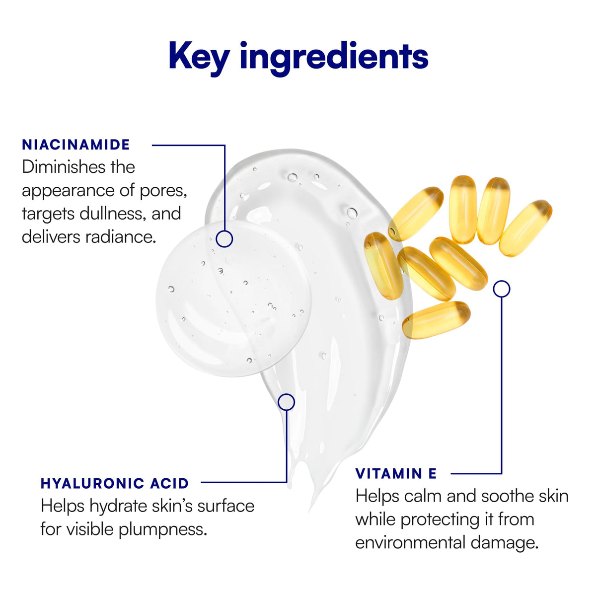 Bliss Glow and Hydrate Serum with ingredients