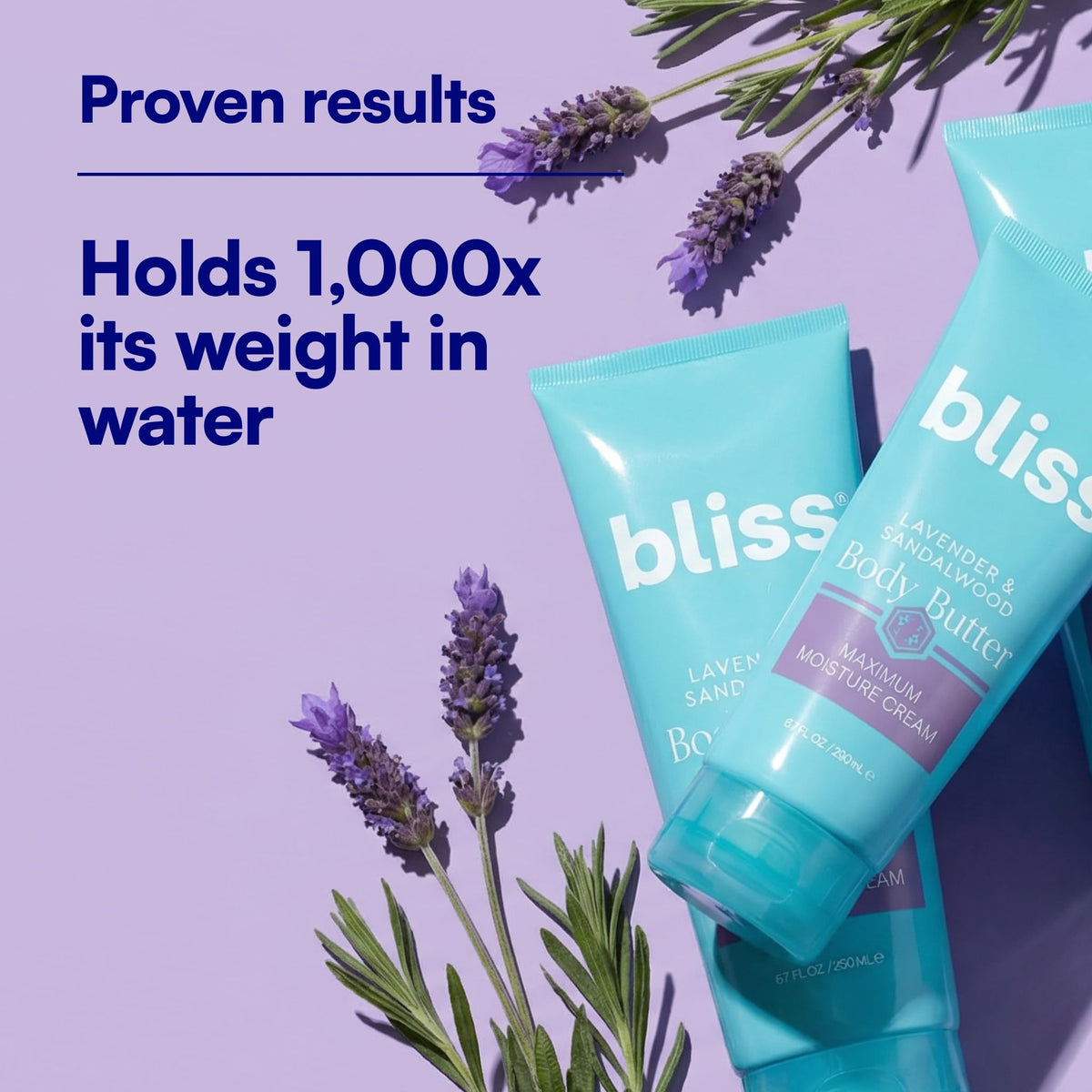 Bliss Lavender and Sandalwood Body Butter 6.7 Oz packaging