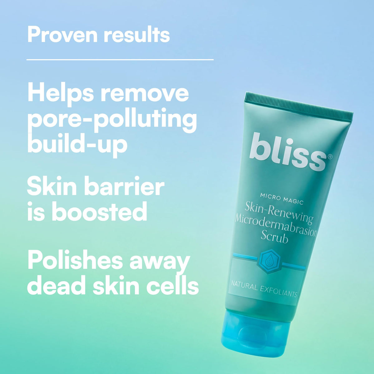 Bliss Micro Magic Face Scrub application on skin