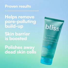 Bliss Micro Magic Face Scrub application on skin