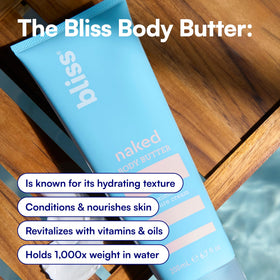 Bliss Naked Unscented Body Butter 6.7 Oz packaging