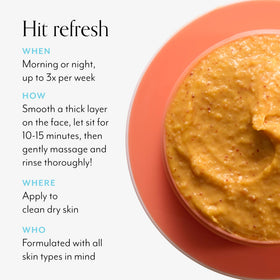 Bliss Pumpkin Powerhouse Face Mask application on skin