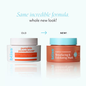 Bliss Pumpkin Powerhouse Face Mask on a vanity