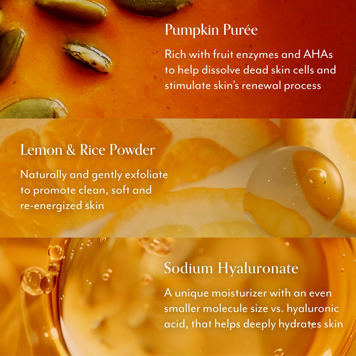 Bliss Pumpkin Powerhouse Face Mask texture close-up
