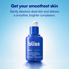 Bliss Renew & Smooth Glycolic Acid Night Serum texture on hand
