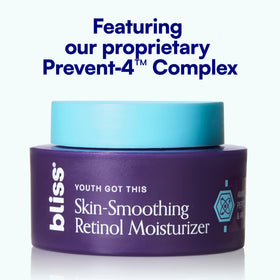 Bliss Youth Got This Retinol Anti-Aging Moisturizer with a soft towel