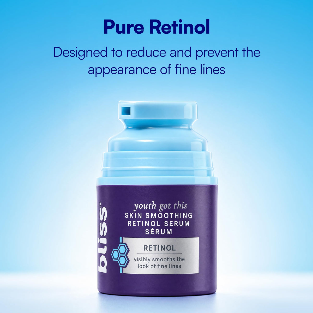 Bliss Youth Got This Retinol Serum application on skin