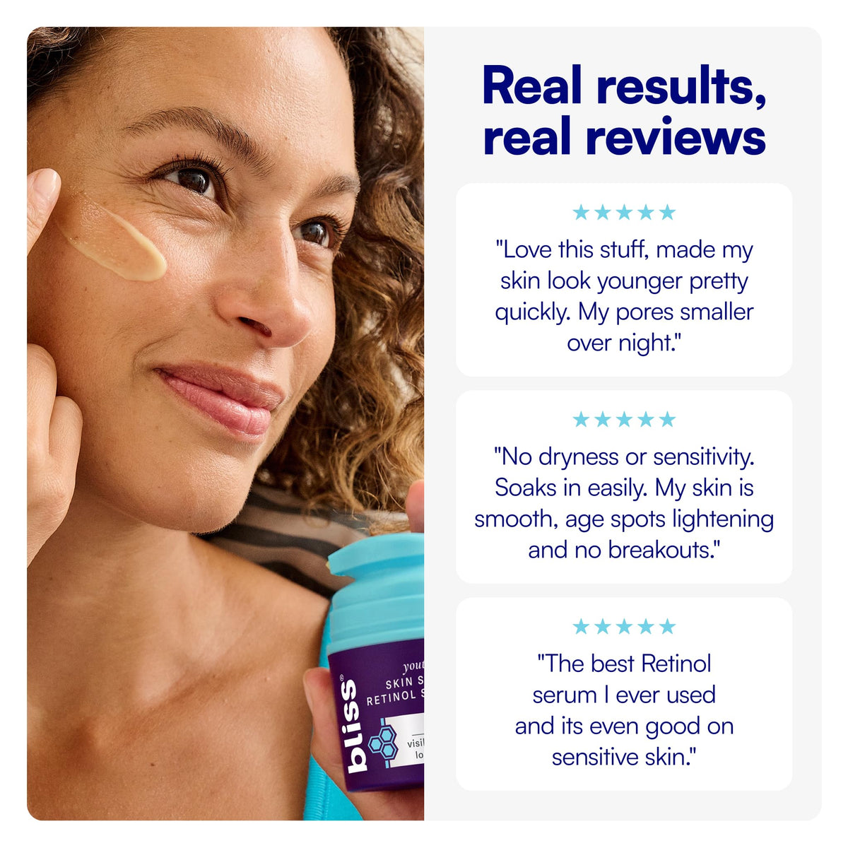 Bliss Youth Got This Retinol Serum with other skincare products