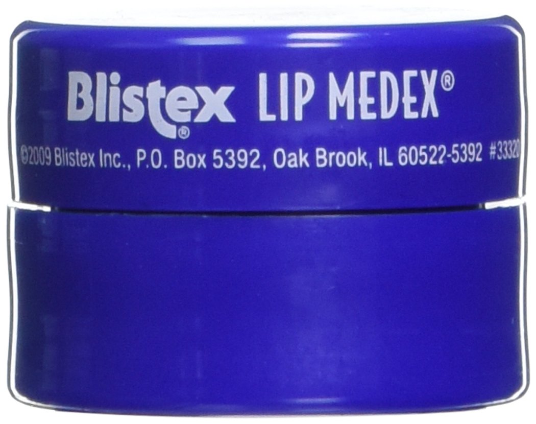 Blistex Lip Medex tube on a wooden surface