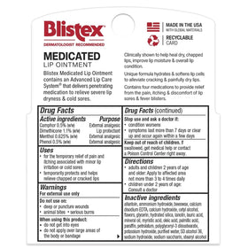 Blistex Medicated Lip Ointment packaging details