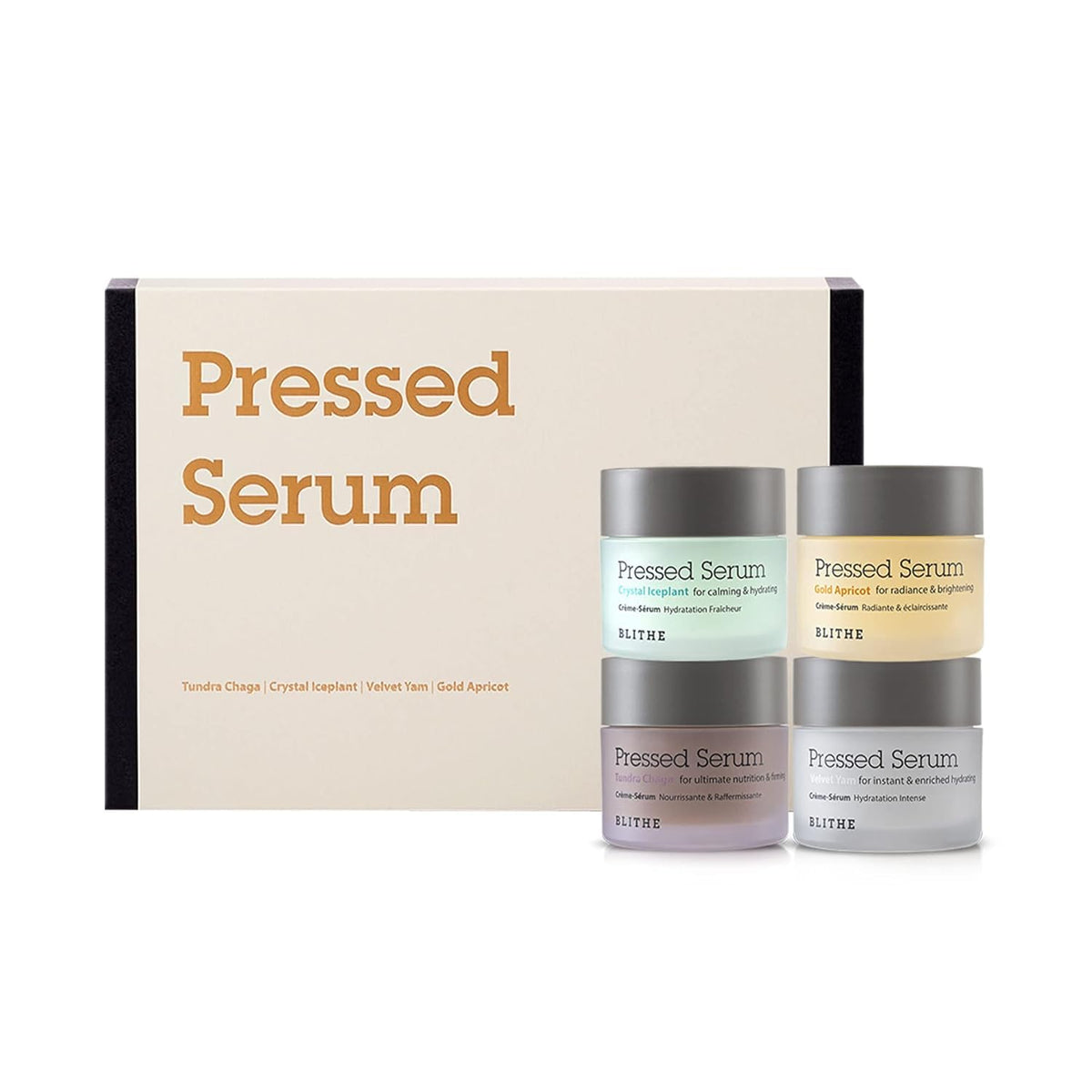 BLITHE Pressed Serum Deluxe Collection box set with four serums