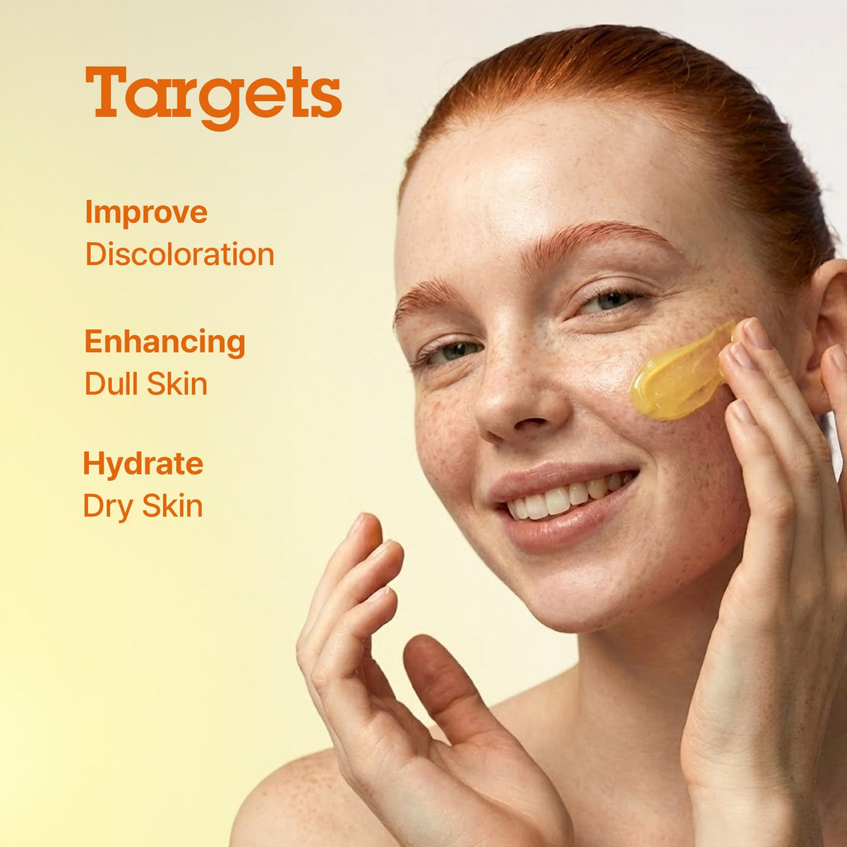 BLITHE Pressed Serum Gold Apricot application on skin