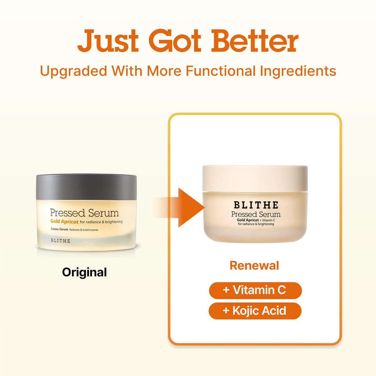 BLITHE Pressed Serum Gold Apricot texture close-up