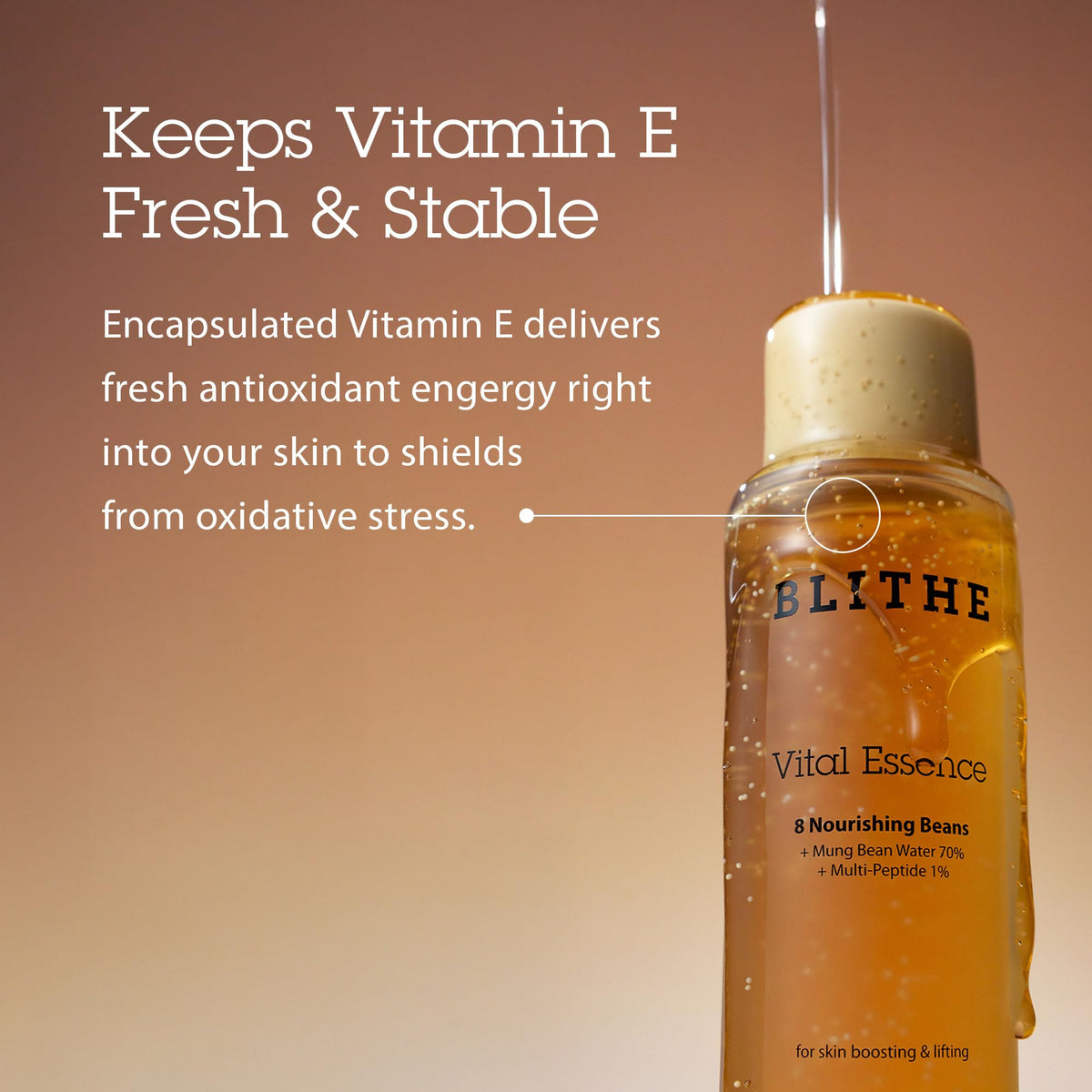 BLITHE Vital Essence 8 Beans Moisturizer application on skin