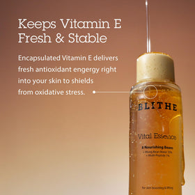 BLITHE Vital Essence 8 Beans Moisturizer application on skin