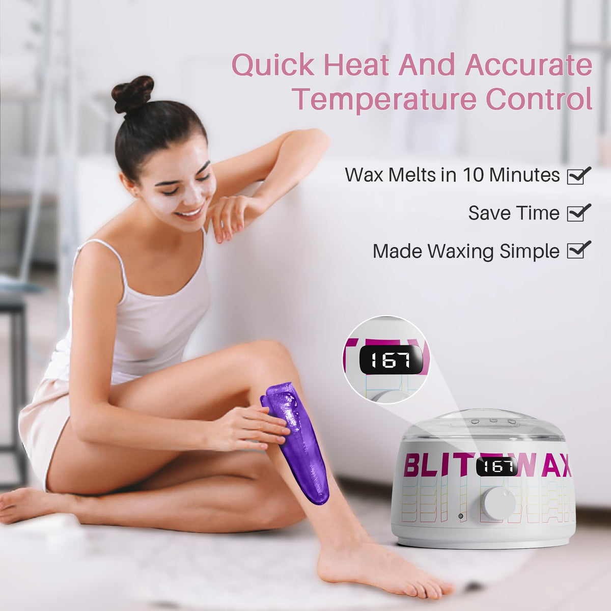 BLITZWAX digital wax warmer with wax beads