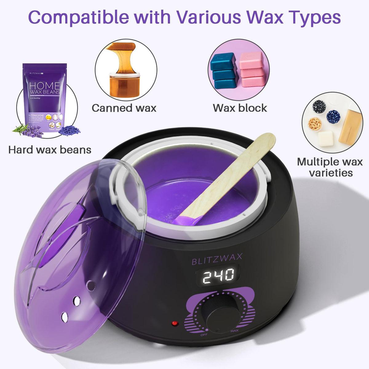 BLITZWAX Wax Pot with wax melting inside