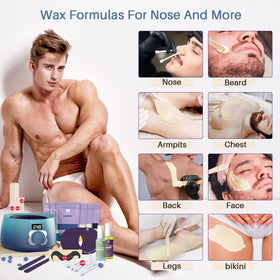 BLITZWAX Waxing Kit demonstrating use on facial hair