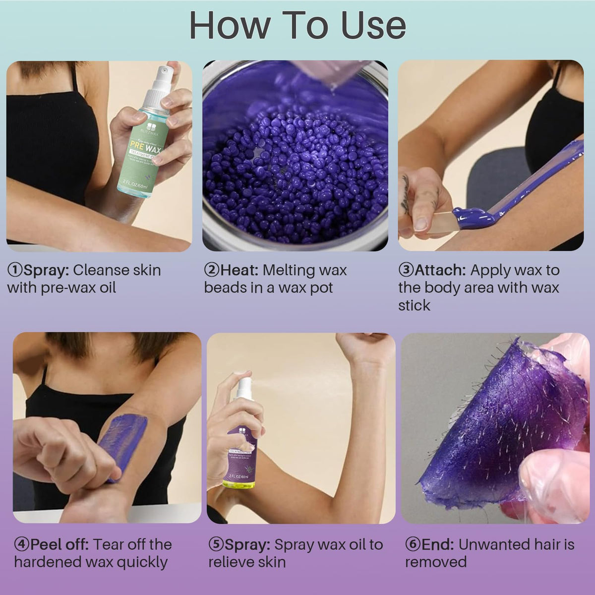 BLITZWAX Waxing Kit featuring non-stick silicone liner