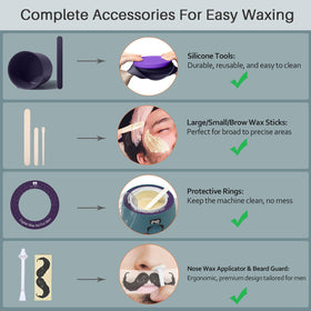 BLITZWAX Waxing Kit Honey wax beads close-up