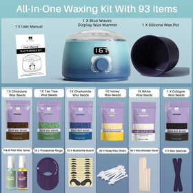 BLITZWAX Waxing Kit with pre- and post-wax oils
