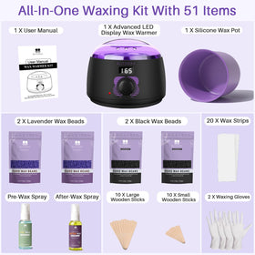 BLITZWAX Waxing Kit with wax paper and gloves