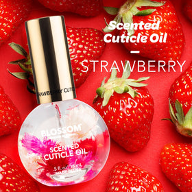 Blossom Cuticle Oil 0.5 fl. oz back view showing ingredients