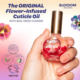 Blossom Cuticle Oil 0.5 fl. oz bottle with floral design