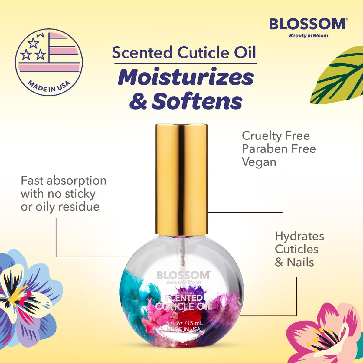 Blossom Cuticle Oil 0.5 fl oz packaging