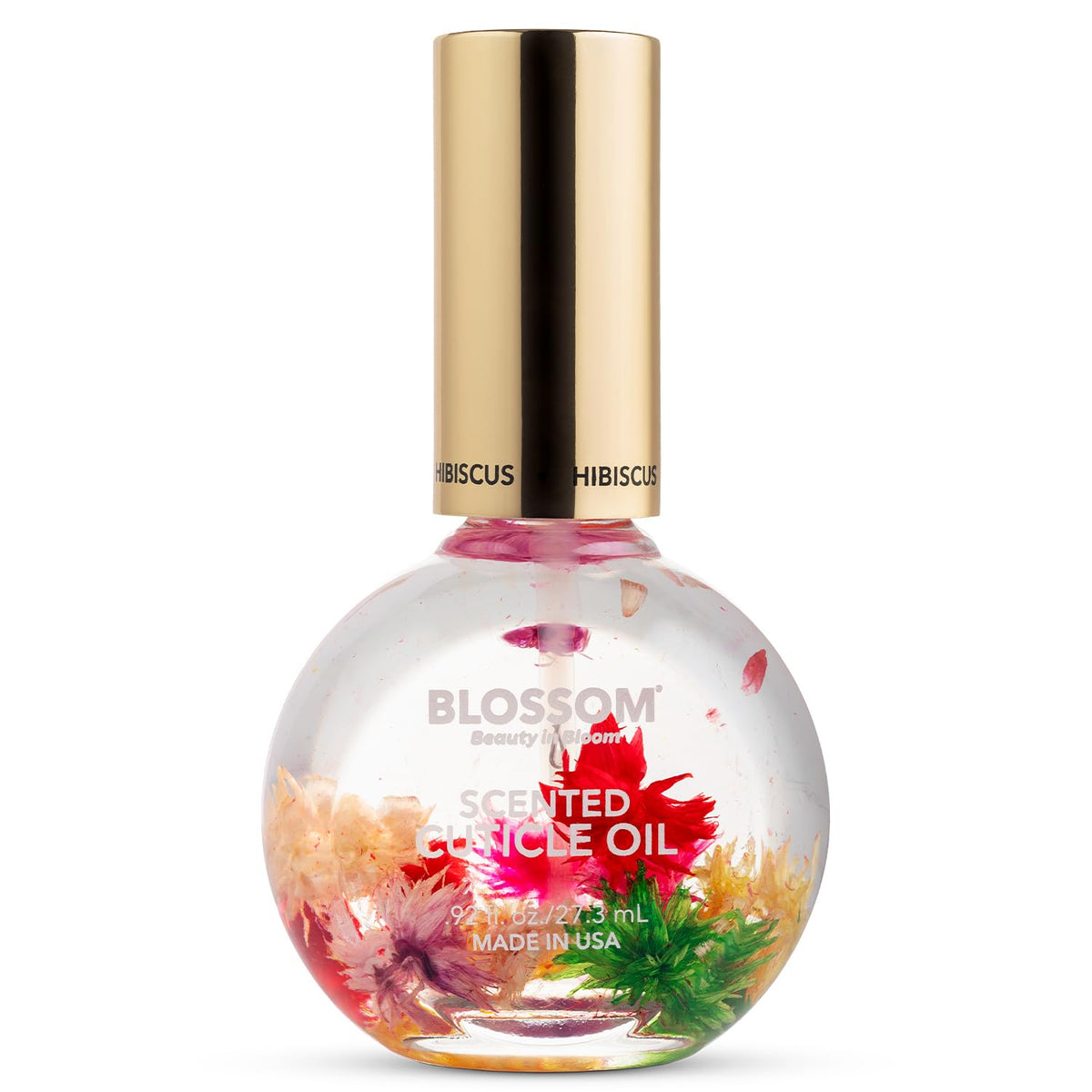 Blossom Cuticle Oil 0.92 fl. oz with real flowers front view