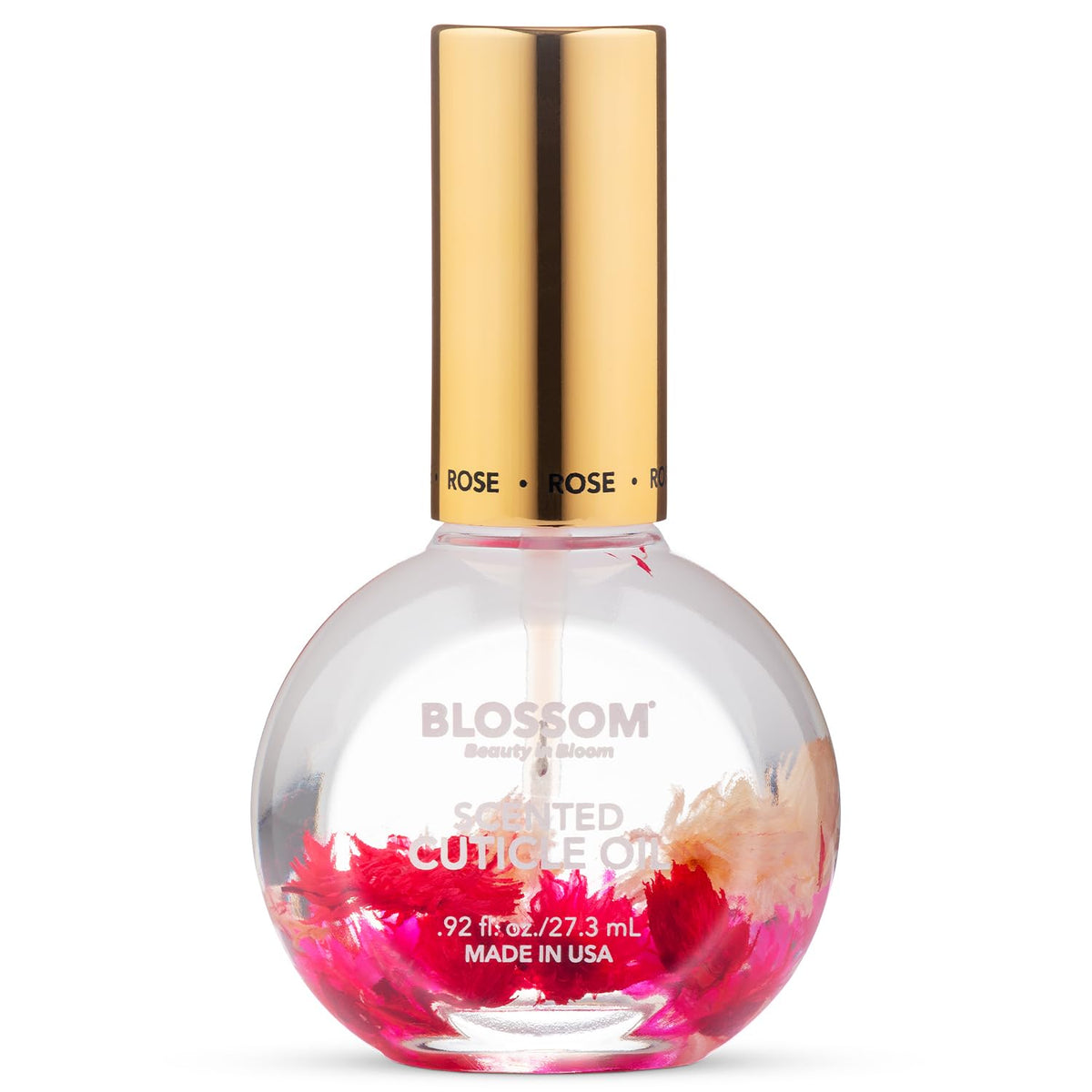 Blossom Cuticle Oil 0.92 fl. oz with real flowers front view