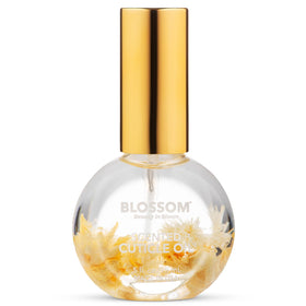 Blossom Cuticle Oil Almond Biscotti front view with real flowers