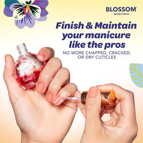 Blossom Cuticle Oil Almond Biscotti lifestyle scene on vanity
